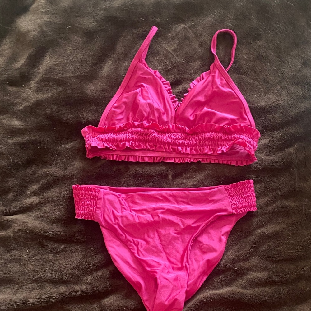 Pink Ruffled Women's Intimate Set